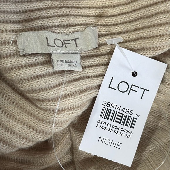 LOFT Beige Drape Open Cardigan New One Size Fits Most - Picture 7 of 9